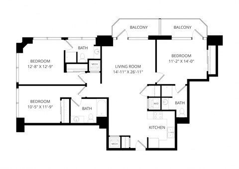 a floor plan of a house with an open floor plan